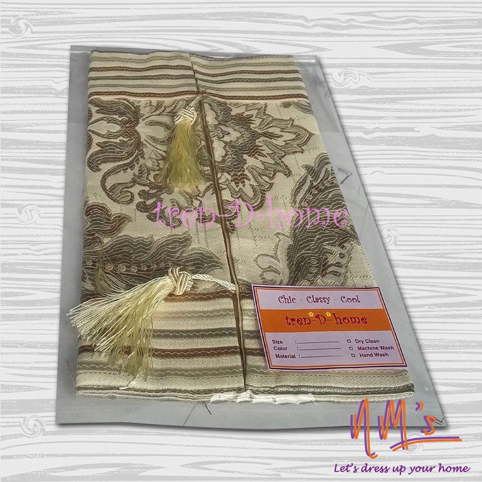 Tren-D-Home Sarung tisu motif bordir jacquard 32 cm x 21 cm - Gambar 2