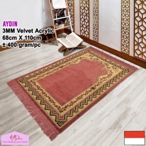 Sajadah Aydin beludru motif acak turkey 68 cm x 110 cm