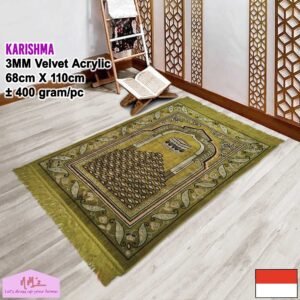 Sajadah Karishma beludru motif acak turki 68 cm x 110 cm