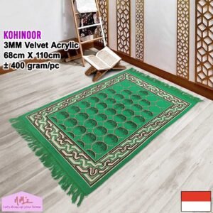 Sajadah Kohinoor beludru motif acak turkey 68 cm x 110 cm