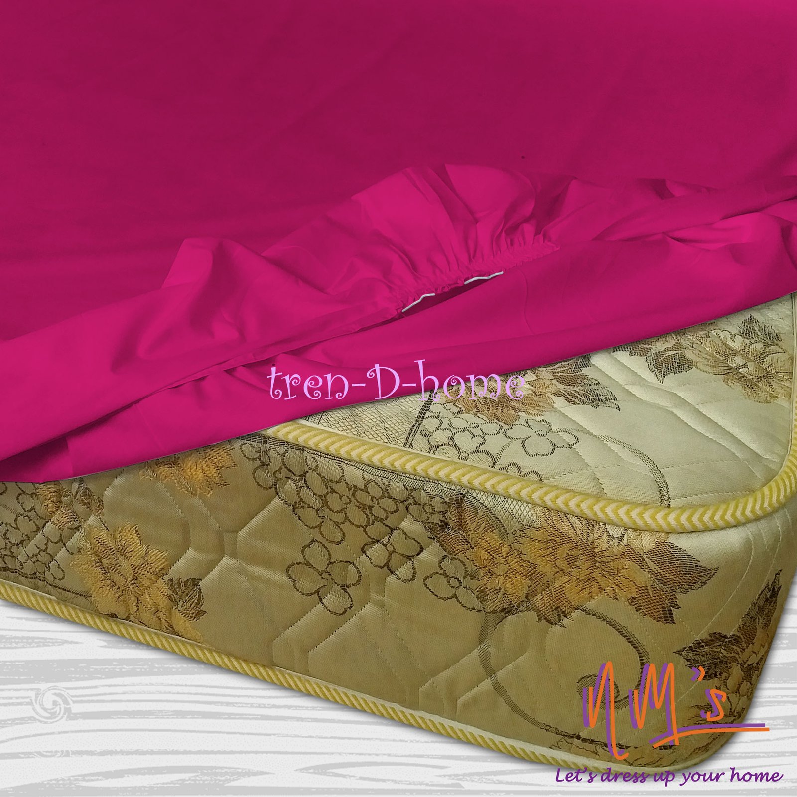 Tren-D-home - Sarung Sprei motif polos katun 100 cm x 200 cm - Gambar 12
