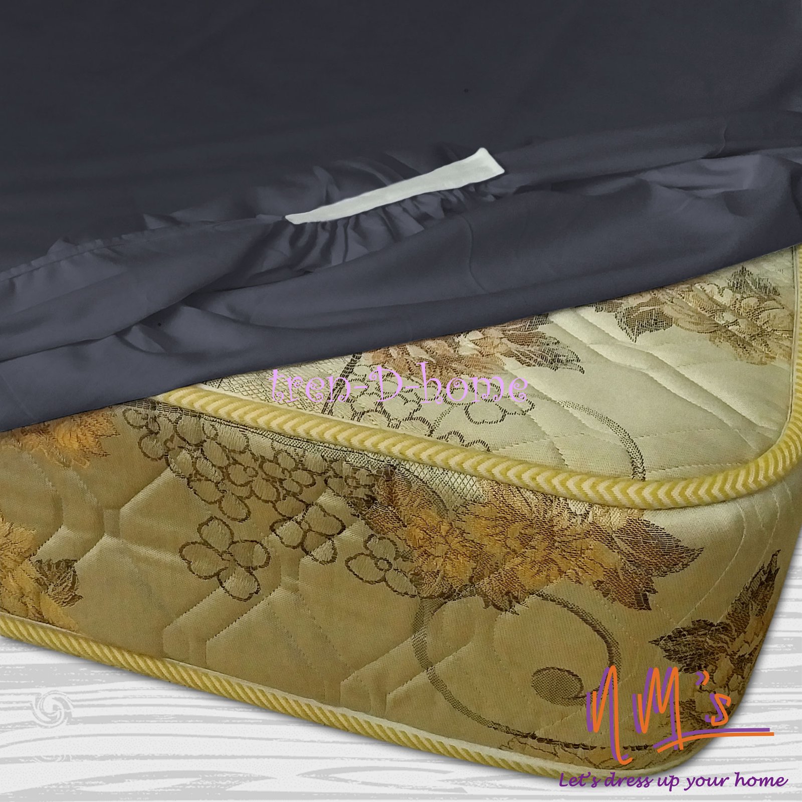 Tren-D-home - Sarung Sprei motif polos katun 100 cm x 200 cm - Gambar 13