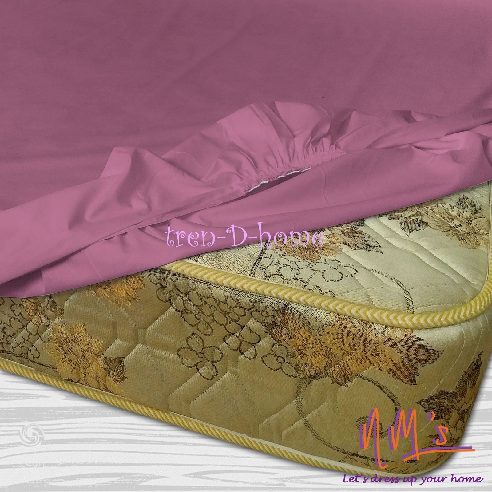 Tren-D-home - Sarung Sprei motif polos katun 100 cm x 200 cm - Gambar 4