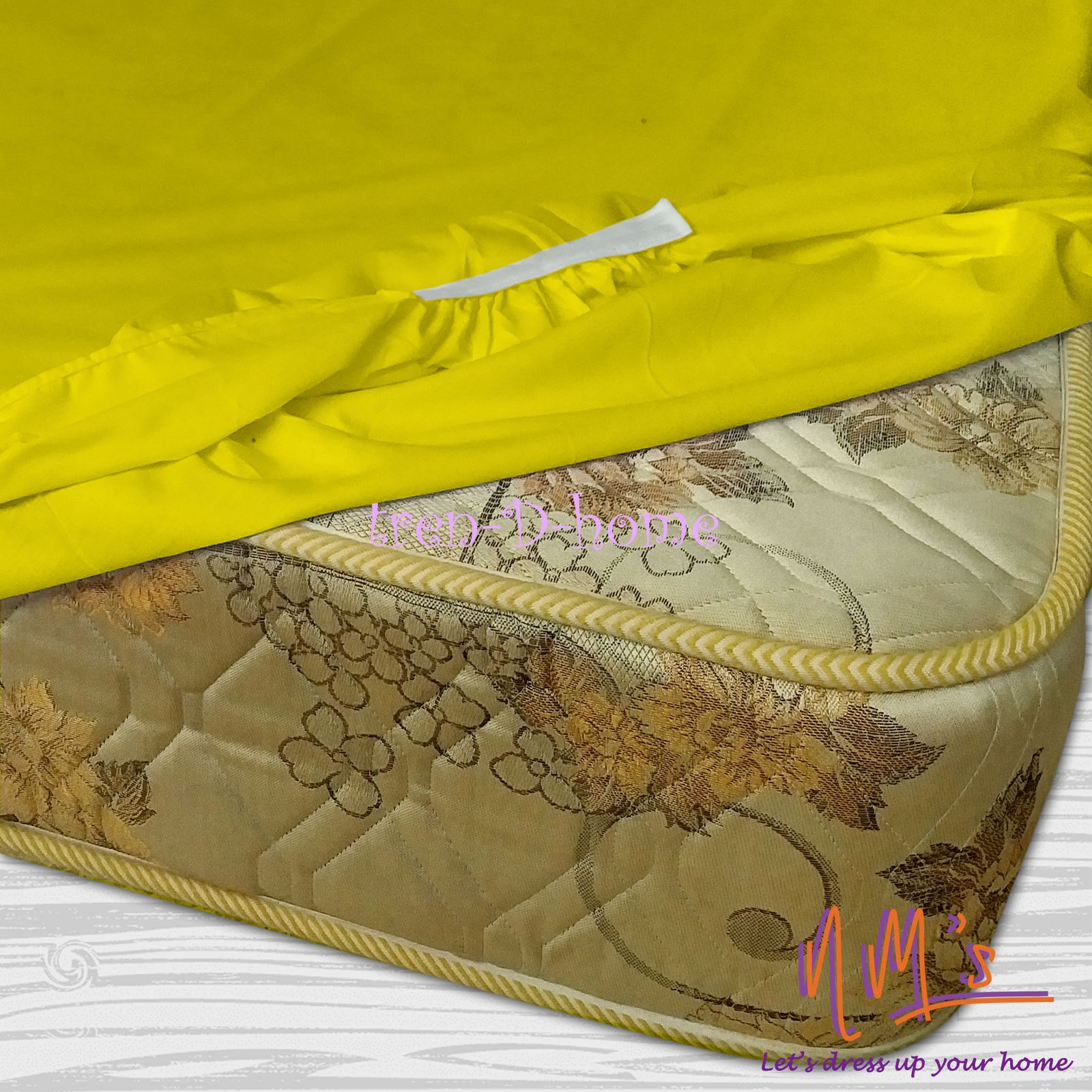 Tren-D-home - Sarung Sprei motif polos katun 100 cm x 200 cm - Gambar 5