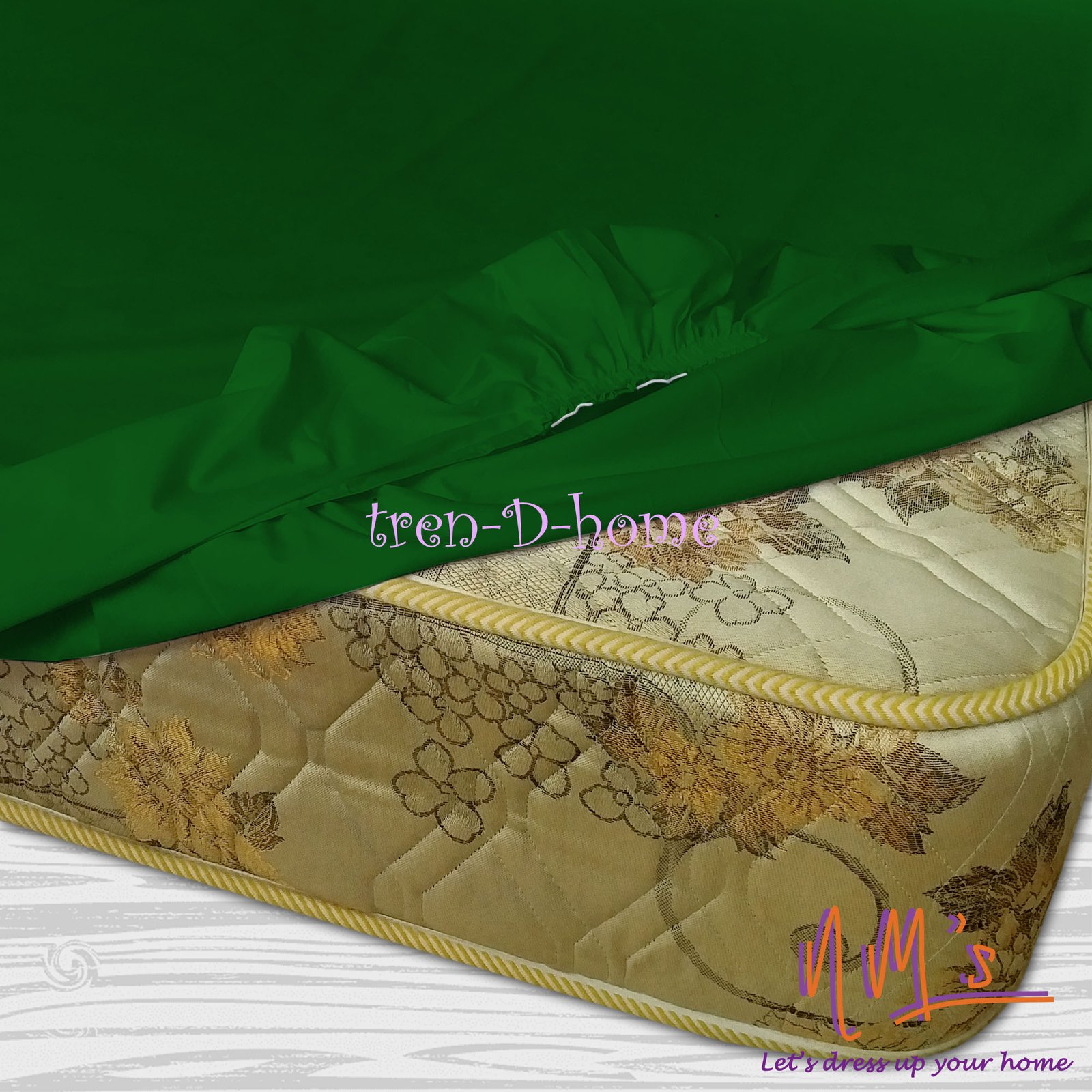 Tren-D-home - Sarung Sprei motif polos katun 100 cm x 200 cm - Gambar 7