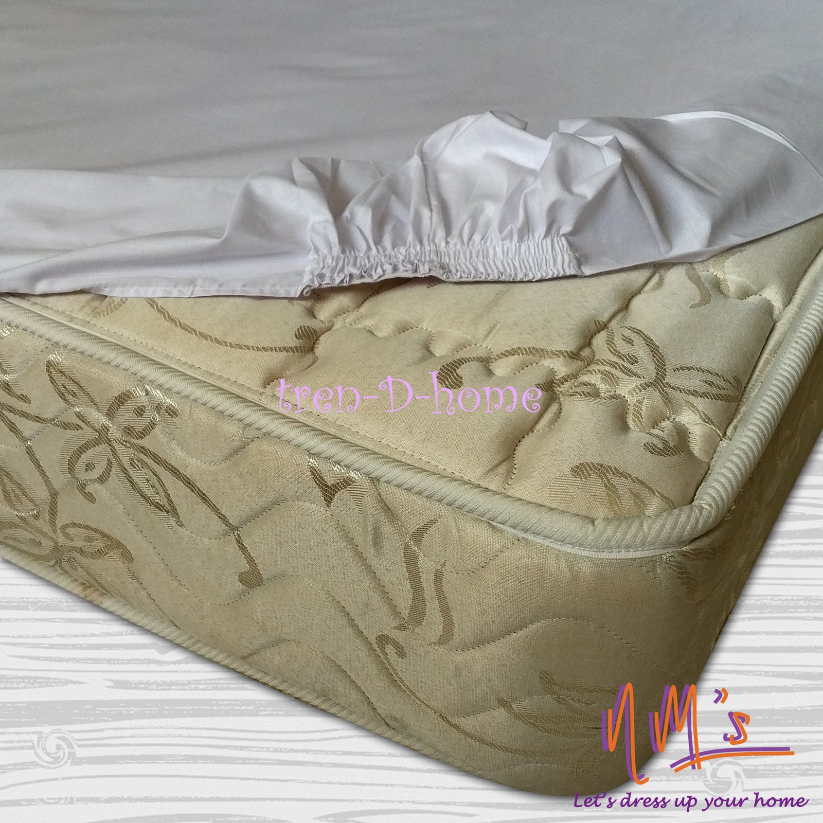 Tren-D-home - Sarung Sprei motif polos katun 100 cm x 200 cm - Gambar 10