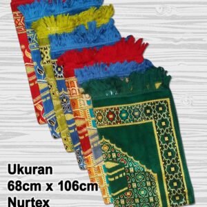 Sajadah Nurtex beludru bulu turki turkey 68 cm x 106 cm