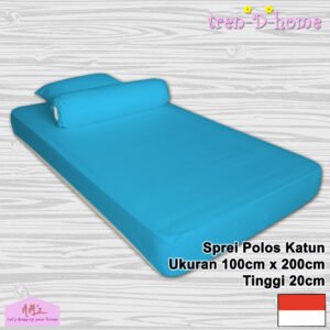 Tren-D-home - Sarung Sprei motif polos katun 100 cm x 200 cm