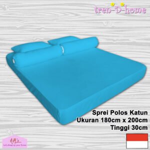 Tren-D-home - Sarung Sprei motif polos katun 180 cm x 200 cm