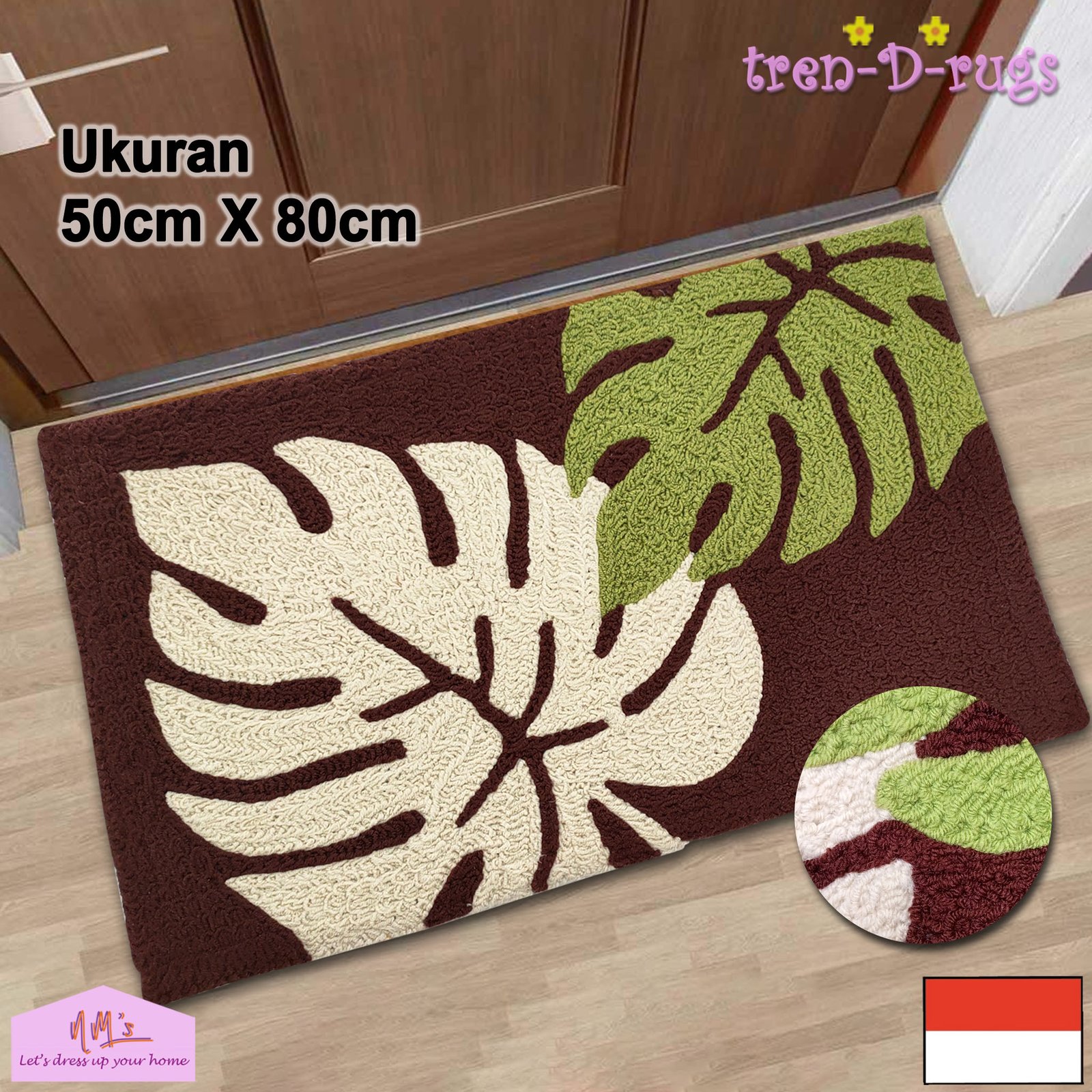 Tren-D-rugs Keset anyaman acrylic modern 50 cm x 80 cm