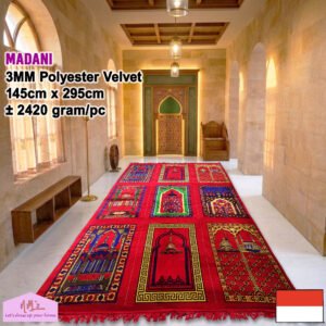 Sajadah polyester velvet motif turkey 145 cm x 295 cm