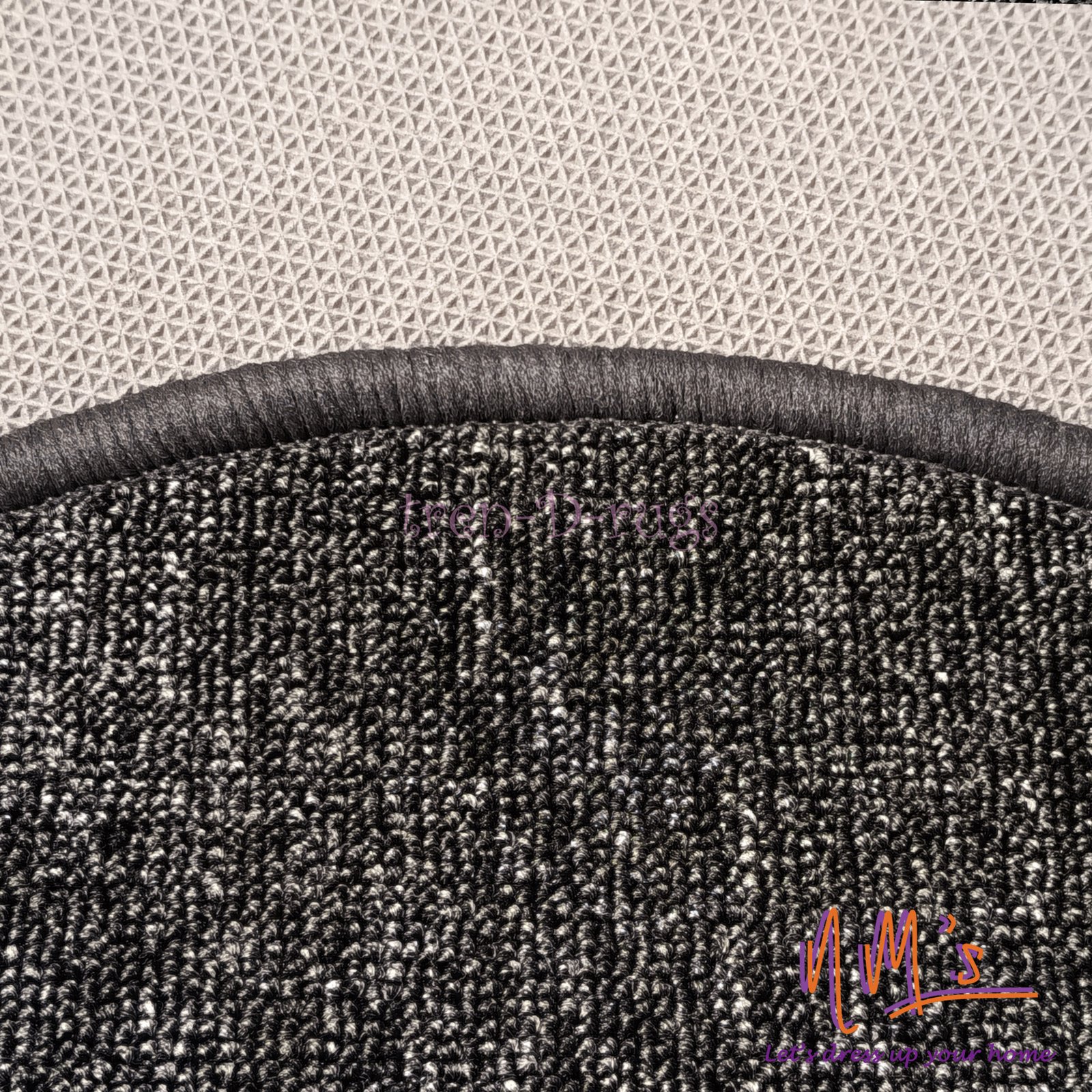 Tren-D-rugs Keset polos round anti slip bulu diameter 48 cm - Gambar 3