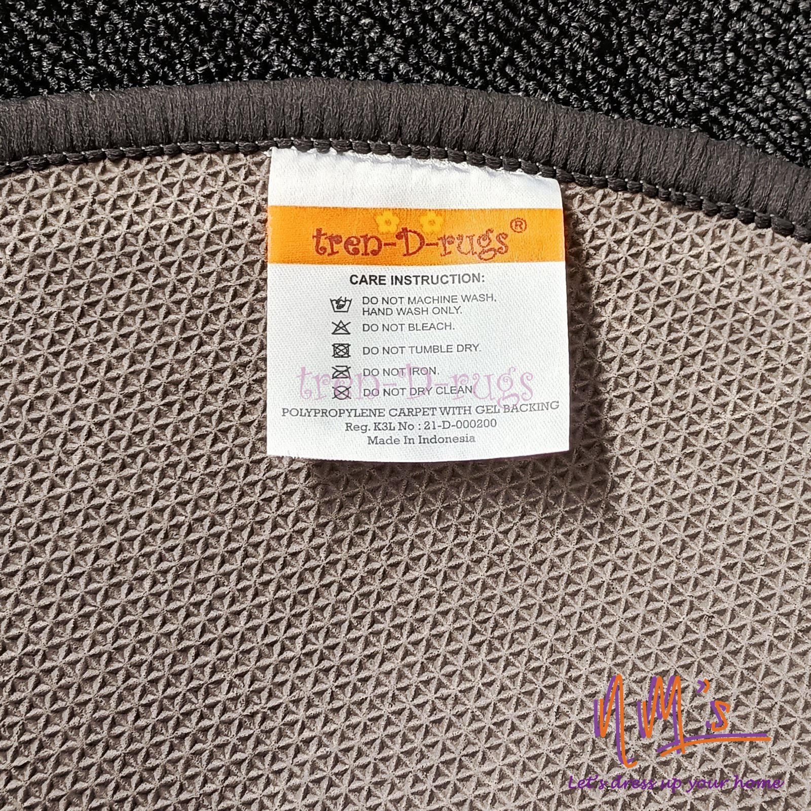 Tren-D-rugs Keset polos round anti slip bulu diameter 48 cm - Gambar 4