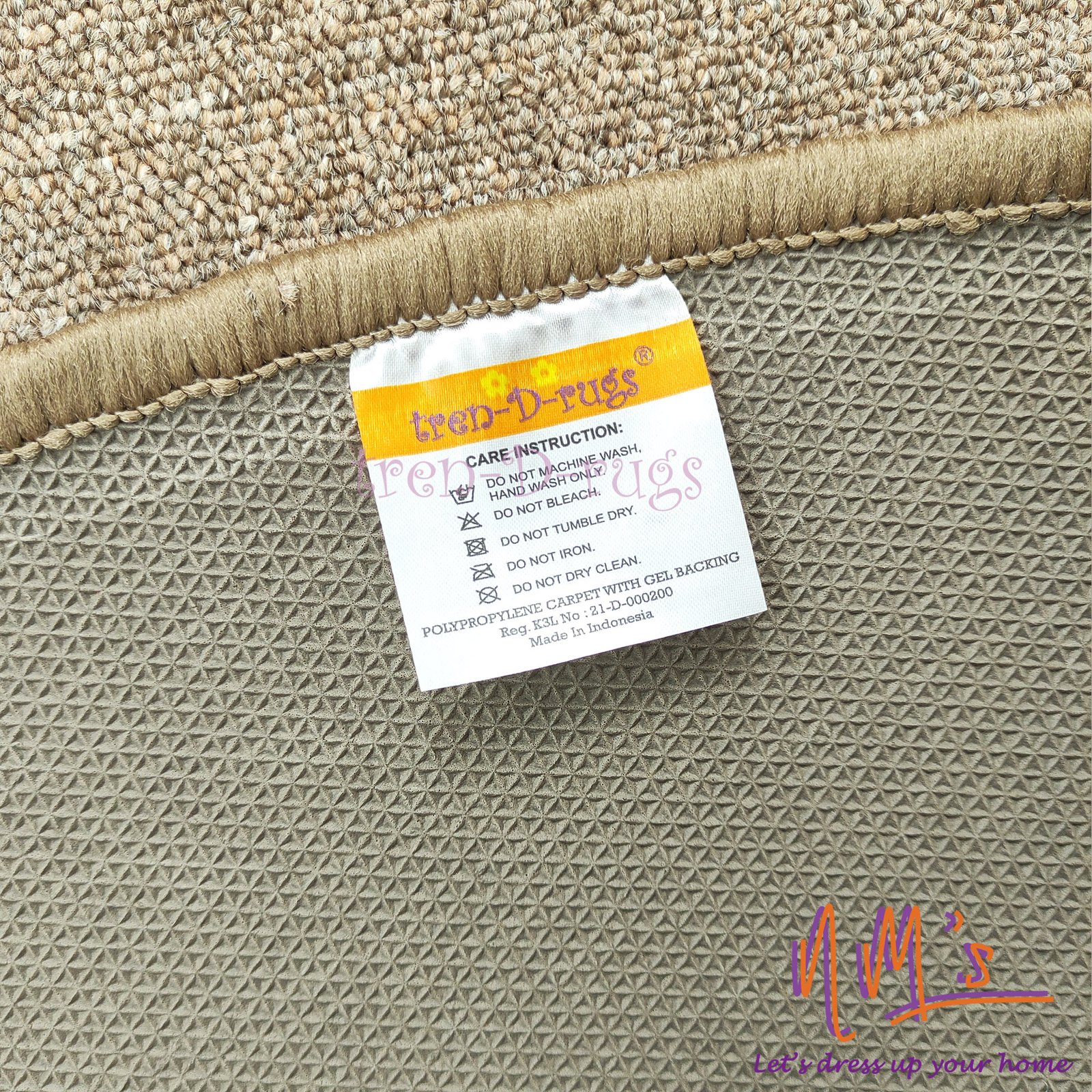 Tren-D-rugs Keset polos round anti slip bulu diameter 48 cm - Gambar 10