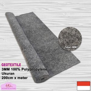 Karpet Geotextile non woven bludru lebar 200 cm/meteran