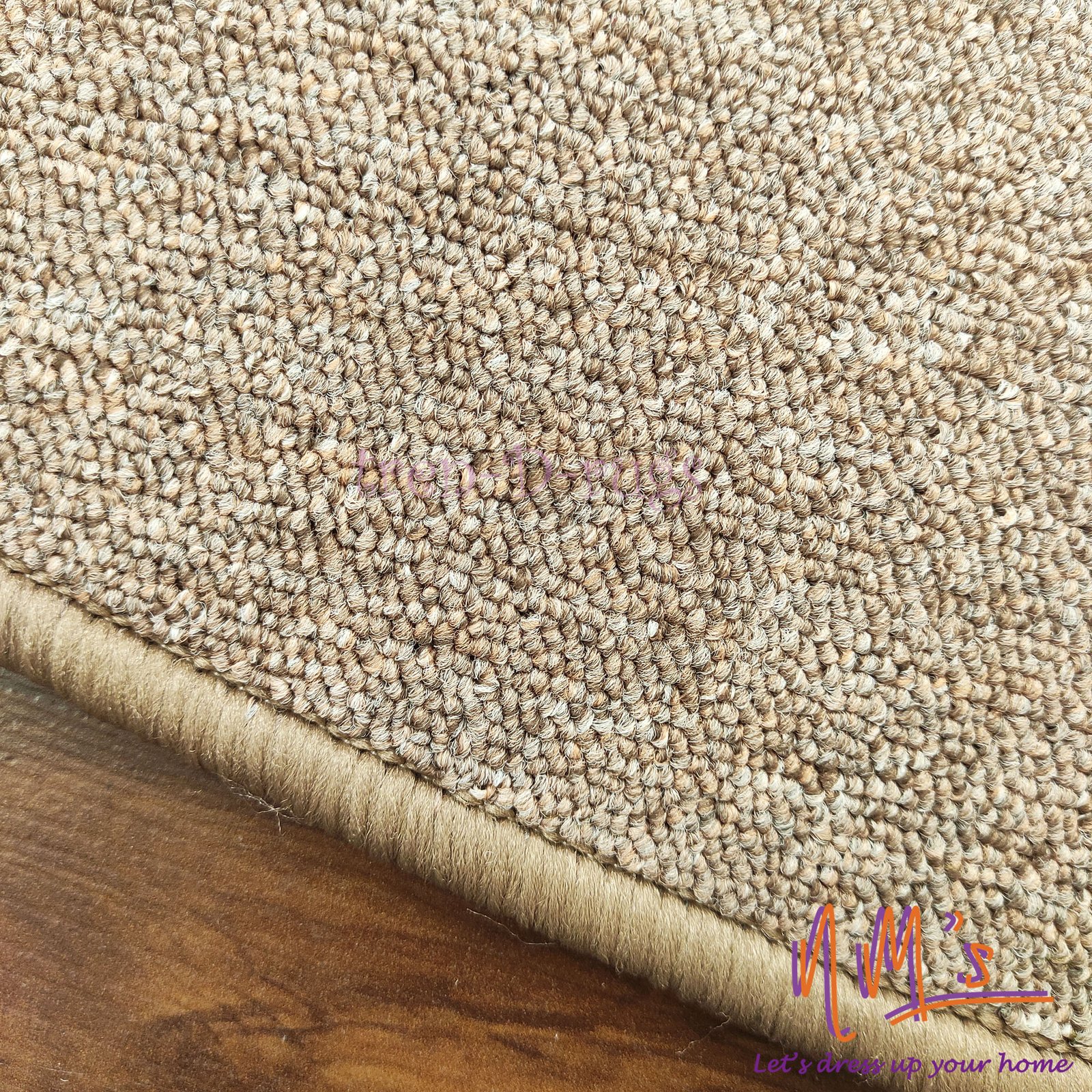 Tren-D-rugs Keset polos round anti slip bulu diameter 66 cm - Gambar 2