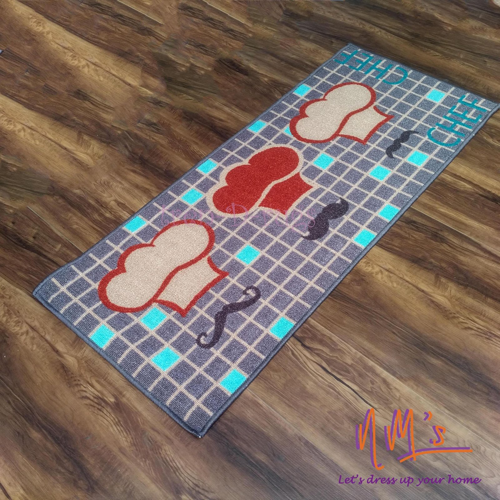 Tren-D-rugs Karpet Chef Hat Printed Gel Back 2 pcs set 50 cm x 120 cm - Gambar 14