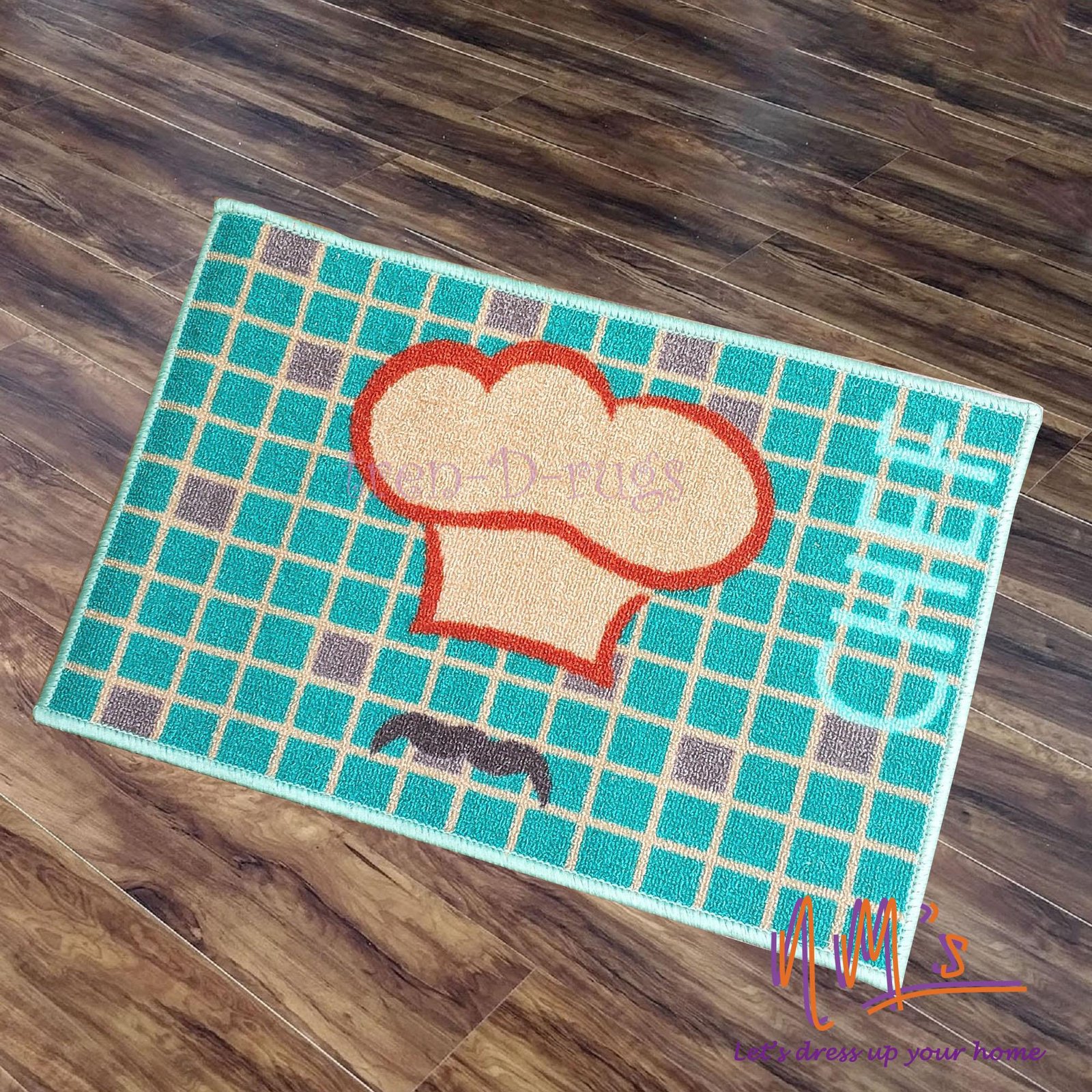 Tren-D-rugs Karpet Chef Hat Printed Gel Back 2 pcs set 50 cm x 120 cm - Gambar 15