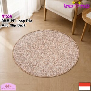 Tren-D-rugs Keset round polos anti slip bulu tebal aesthetic